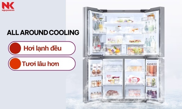 Tủ lạnh Samsung Inverter 648 lít RF59CB66F8S/SV - làm lạnh đều