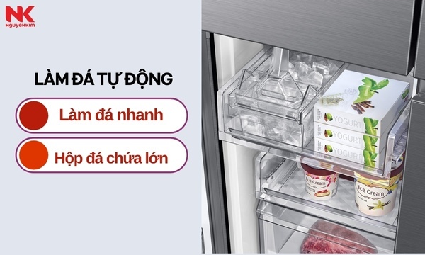 Tủ lạnh Samsung Inverter 648 lít RF59CB66F8S/SV - Làm đá viên tự động