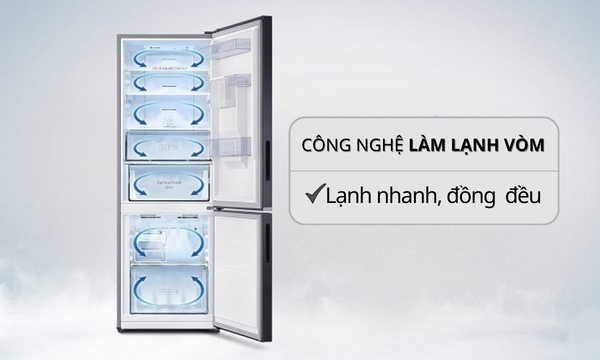 Tủ lạnh Samsung Inverter 236 lít RT22M4032BU làm lạnh vòm