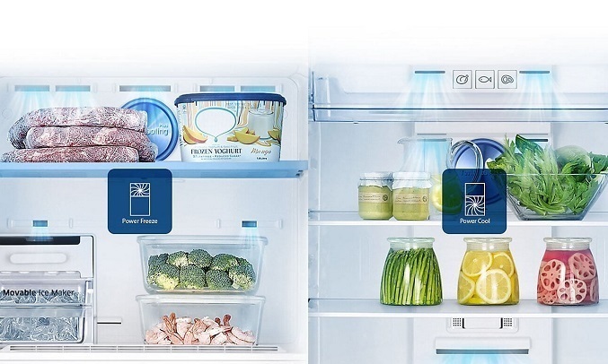 Tủ lạnh Samsung Inverter 319 lít RT32K5932BY - Làm đá nhanh và làm đông nhanh