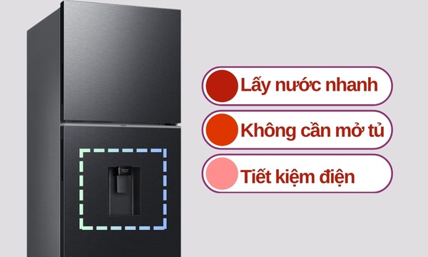 Tủ lạnh Samsung Inverter 345 lít RT35CG5544B1SV - Ngăn lấy nước ngoài tiện lợi