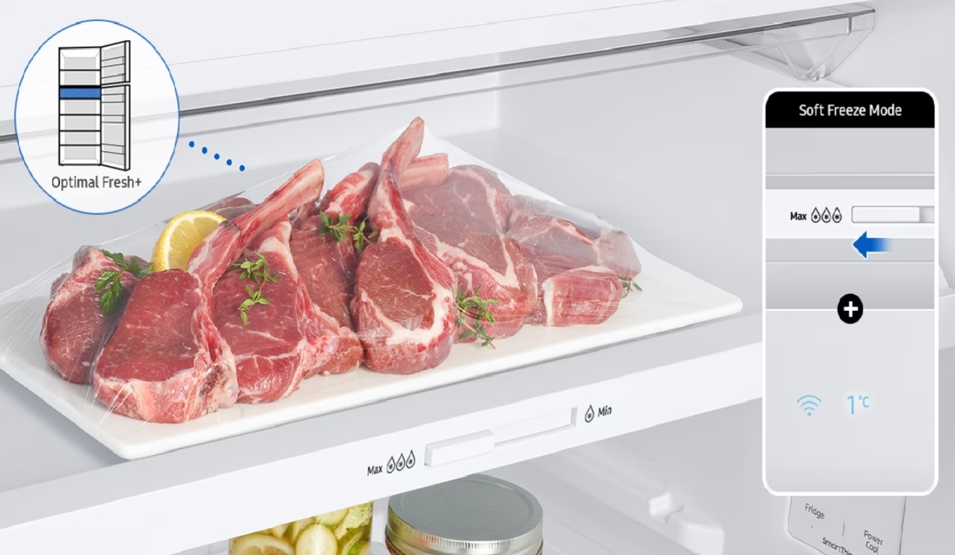 Tủ lạnh Samsung Inverter RT38CG6584B1SV - Ngăn đông mềm bảo quản tốt thịt cá