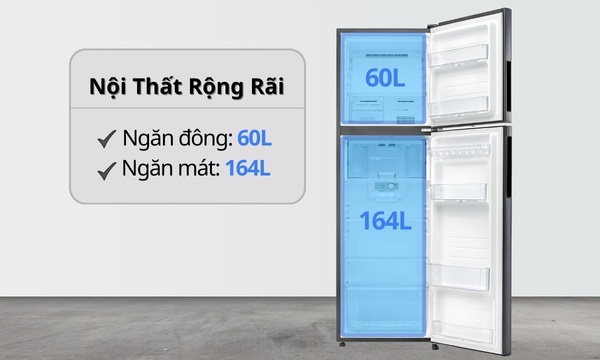 Tủ lạnh Sharp Inverter 224 lít SJ-X252AE-SL khay kính cường lực