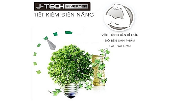 Tủ lạnh Sharp SJ-XP435PG-BK có công nghệ J-Tech Inverter