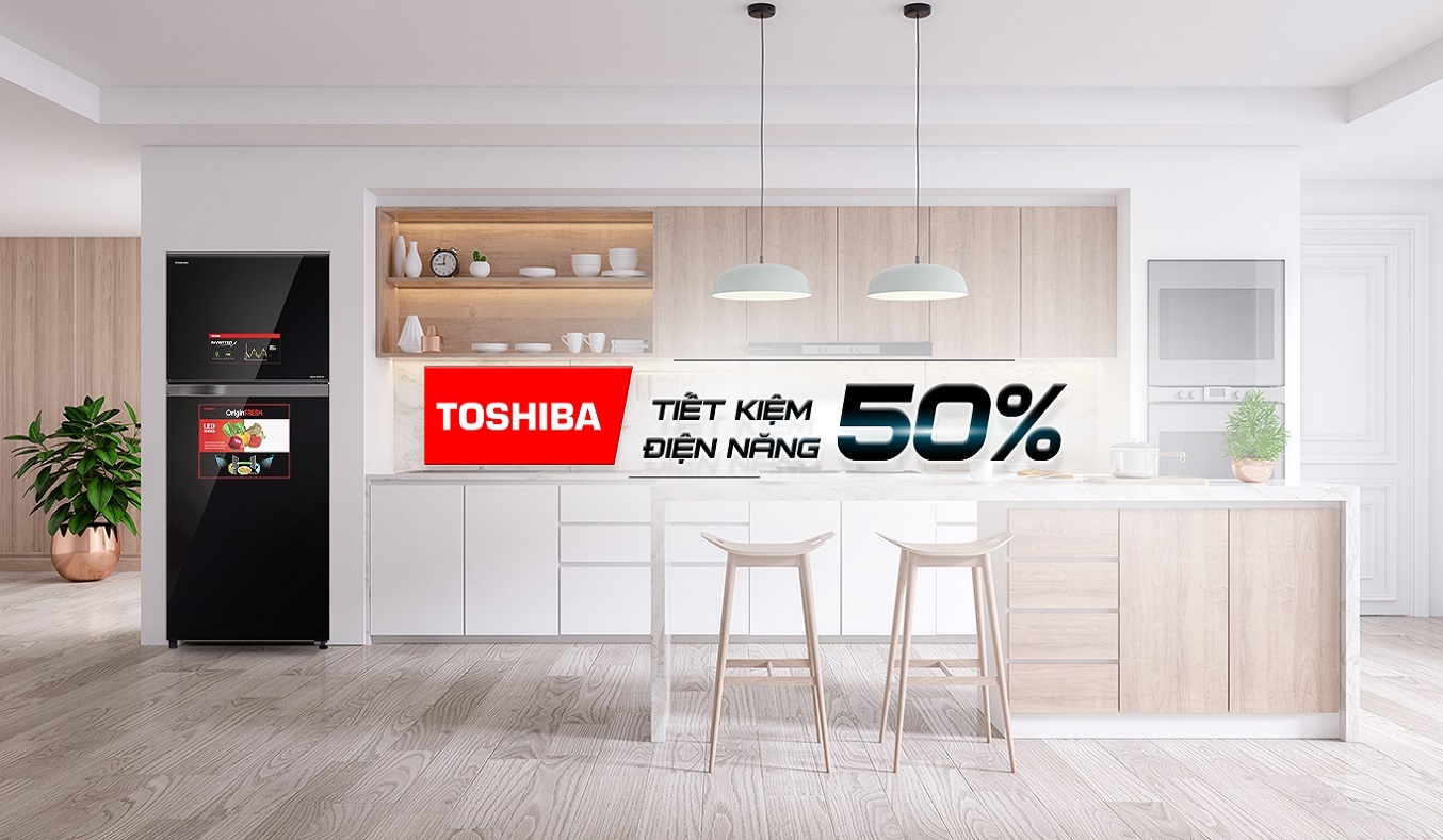 Tủ lạnh Toshiba Inverter 359 lít GR-AG41VPDZ (XK1) - Tủ lạnh Toshiba Inverter tiết kiệm 50% điện năng