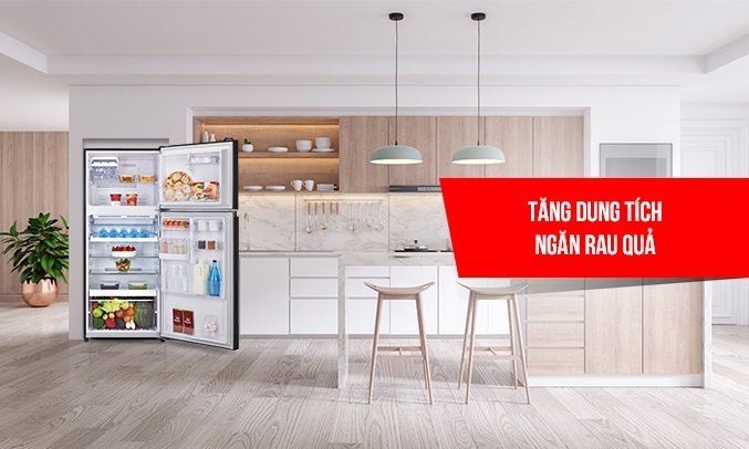 Tủ lạnh Toshiba Inverter 359 lít GR-AG41VPDZ (XK1) - Tủ lạnh tăng dung tích ngăn rau quả