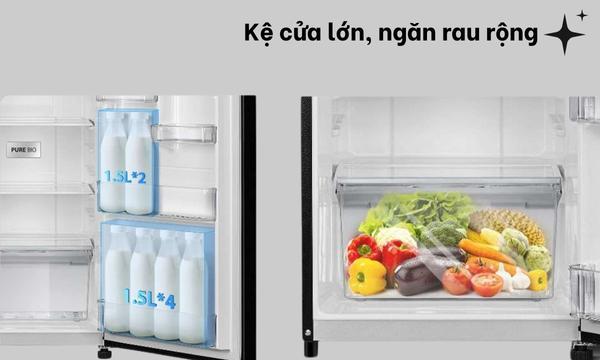 Tủ lạnh Toshiba Inverter 233 lít GR-RT303WE-PMV(52) kệ kính chịu lực