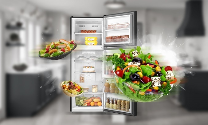 Tủ lạnh Toshiba Inverter 338 lít GR-RT440WE-PMV(06)-MG - Công nghệ Air Fall Cooling