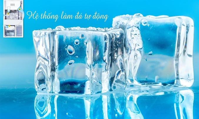 Tủ lạnh Toshiba GR-WG58VDAZ (PGB) làm đá tự động nhanh chóng