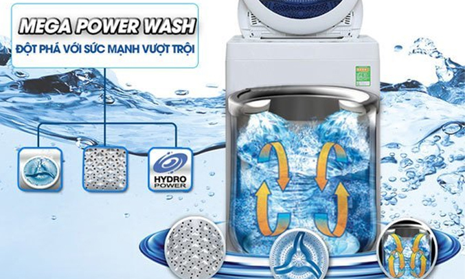 Tùy thích lựa chọn chế độ cho phù hợp với 6 chế độ của máy giặt Toshiba AW-B1000GV