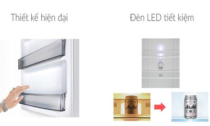 Tủ lạnh Panasonic 238 lít NR-BL268PSVN sử dụng đèn LED tốt tiết kiệm điện