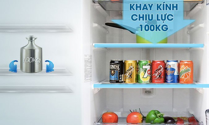 Tủ lạnh Panasonic 238 lít NR-BL268PSVN khay kính chịu lực bền bỉ