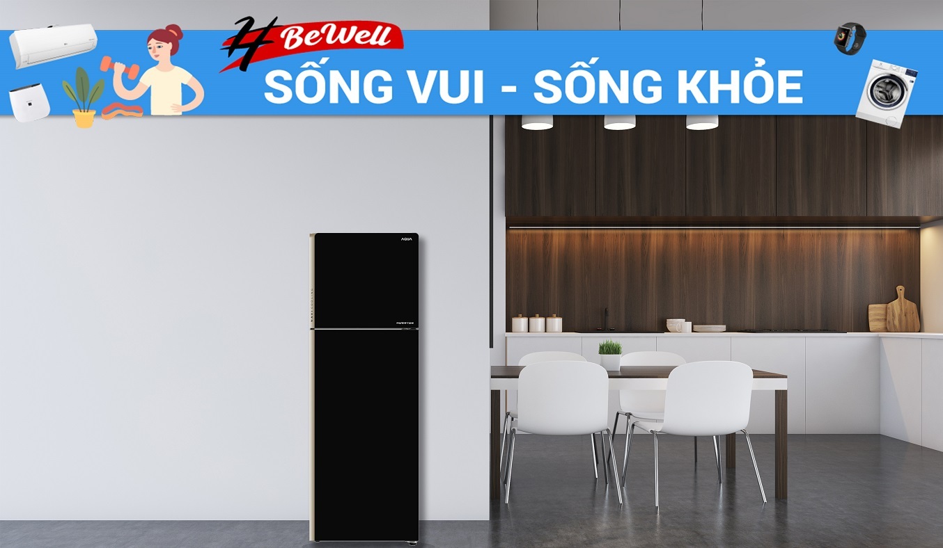 Tủ lạnh Aqua Inverter 270 lít AQR-IG288EN (GB) - Tủ lạnh ngăn đá trên