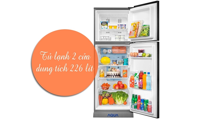 Tủ lạnh Aqua AQR-I246BN 226 lít sang trọng