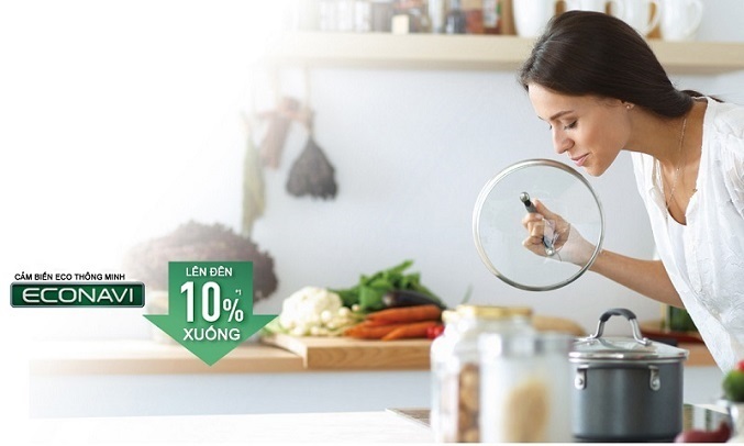 Tủ lạnh Panasonic Inverter 255 lít NR-BV289QSV2 cảm biến econavi