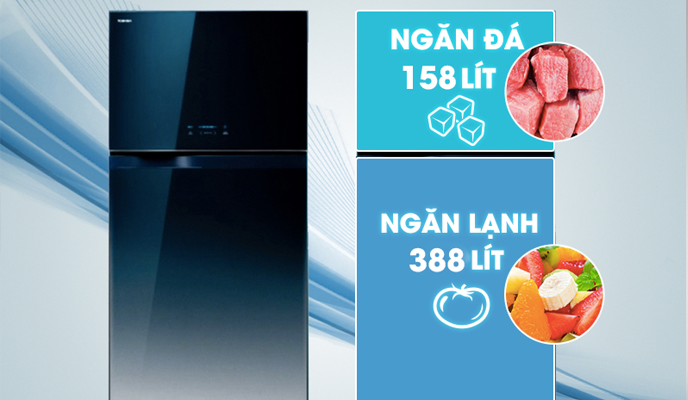 Tủ lạnh Toshiba 546 lít GR-WG58VDAZ xanh dung tích lớn
