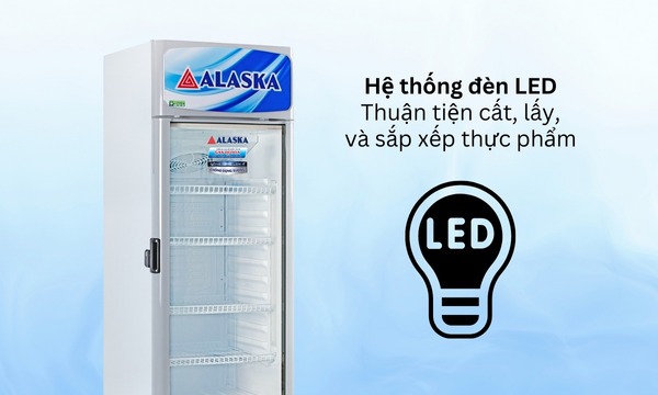 Tủ mát Alaska 300 lít LC-555H Có đèn LED