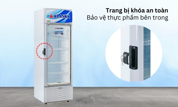Tủ mát Alaska 300 lít LC-555H Trang bị khóa an toàn