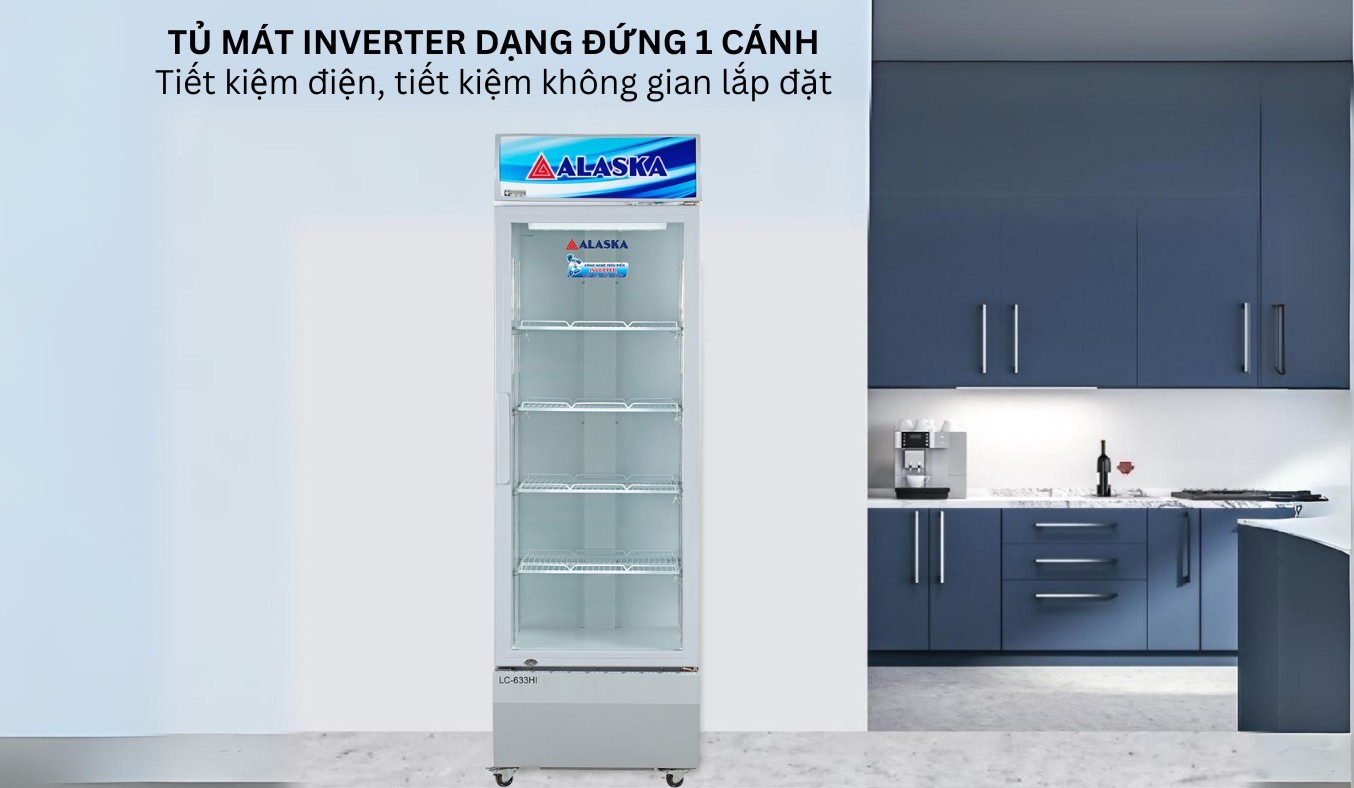 Tủ mát Alaska Inverter 342 lít LC-633HI sang trọng, nhỏ gọn 