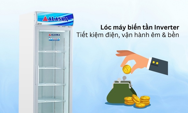 Tủ mát Alaska Inverter 342 lít LC-633HI tiết kiệm điện