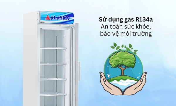 Tủ mát Alaska Inverter 342 lít LC-633HI Sử dụng gas R134a 