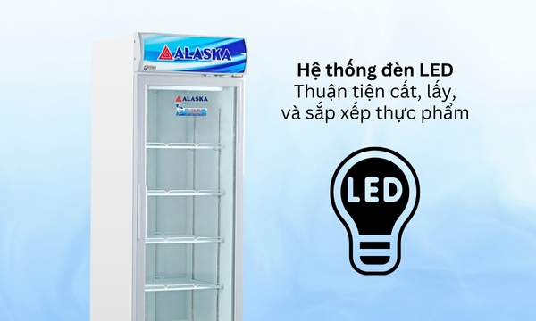 Tủ mát Alaska Inverter 342 lít LC-633HI Có đèn LED, thuận tiện sắp xếp 