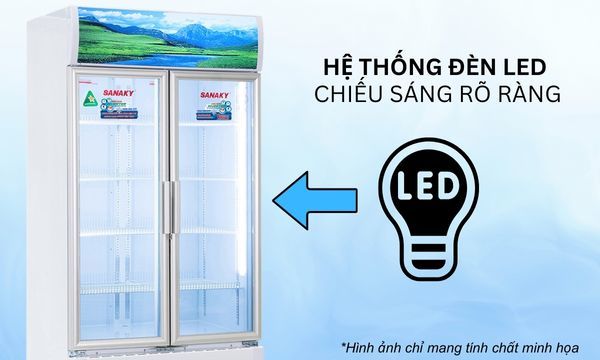 Tủ mát Sanaky 1100 lít VH-1209HP3 Có đèn LED