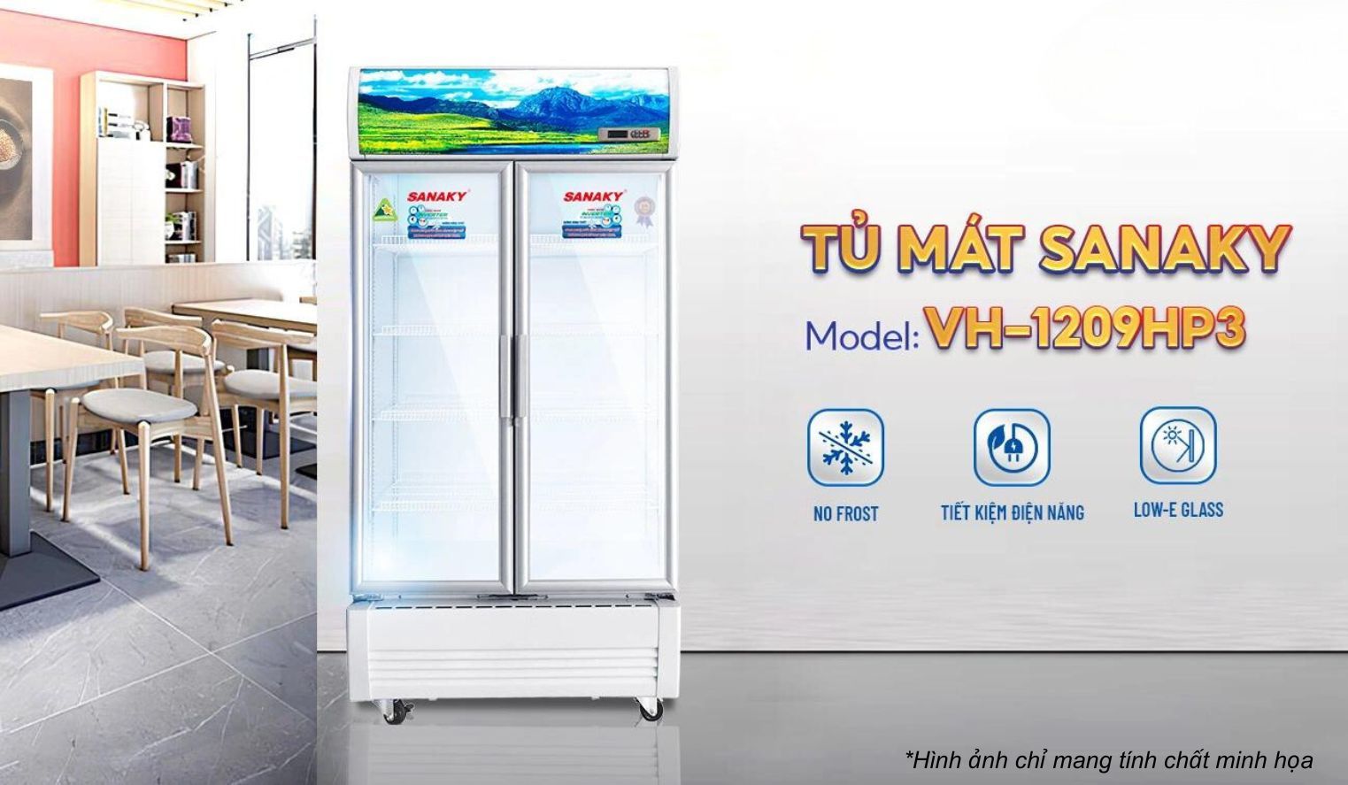 Tủ mát Sanaky 1100 lít VH-1209HP3 