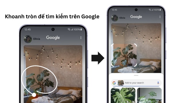 Điện thoại Samsung Galaxy S24 - Khoanh tròn để tìm kiếm