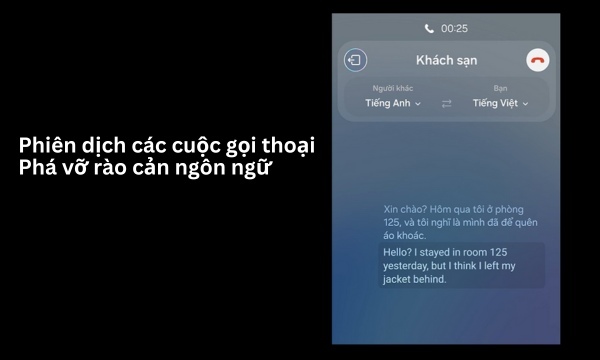 Điện thoại Samsung Galaxy S24 - Phiên dịch trực tiếp các cuộc gọi thoại
