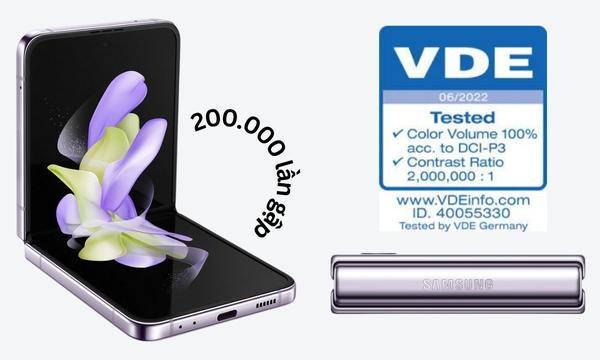 Điện thoại Samsung Galaxy Z Flip 4 gập mở bền bỉ