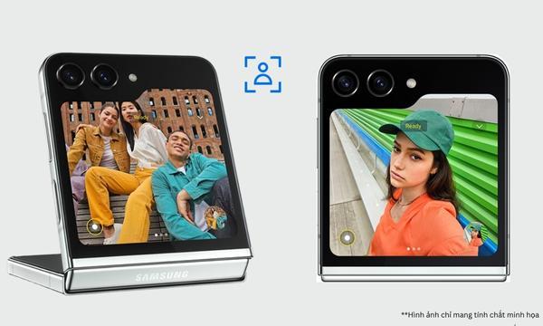 Điện thoại Samsung Galaxy Z Flip 5 5G - chụp ảnh tự sướng với camera sau