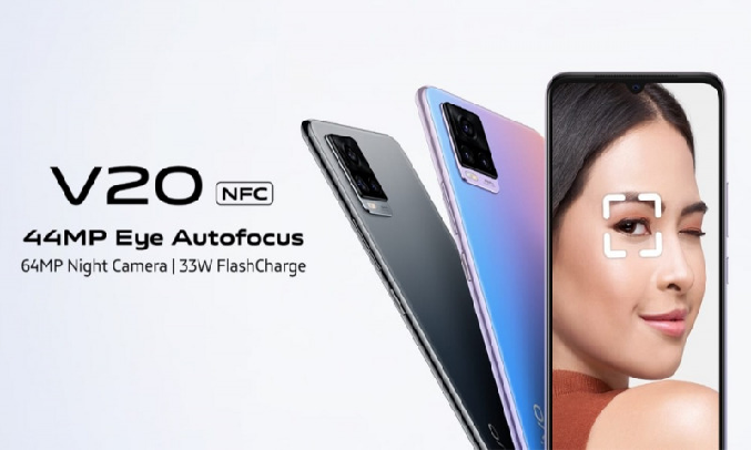 Điện thoại Vivo V20 (8GB/128GB) Xanh hồng - Camera Selfie ấn tượng