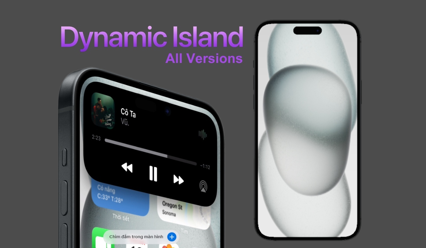 Điện thoại iPhone 15 Series - màn hình viên thuốc Dynamic Island