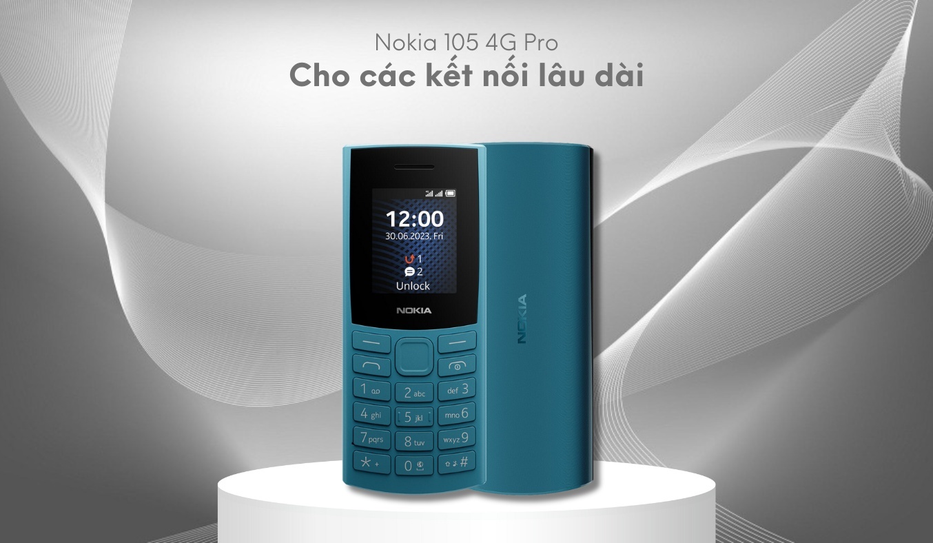 Điện thoại Nokia 105 4G Pro màu sắc đẹp mắt