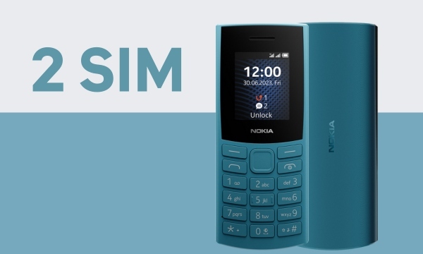 Điện thoại Nokia 105 4G Pro có 2 khe nano sim