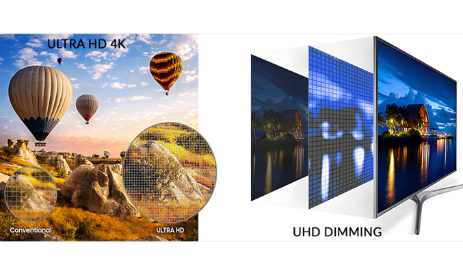 Smart Tivi 43 inch Samsung UA43MU6400KXXV nâng cấp hình ảnh độ phân giải UHD 4K 