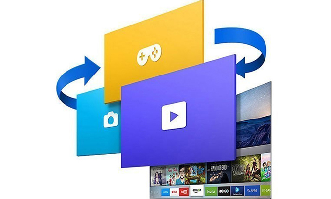 Smart Tivi 43 inch Samsung UA43MU6400KXXV có kho ứng dụng phong phú