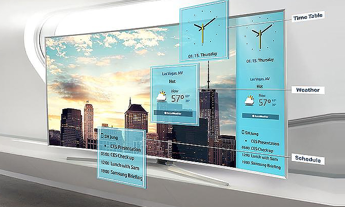 Tivi LED Samsung UA78JS9500KXXV báo thức, lịch làm việc