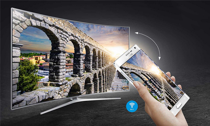 Tivi LED Samsung UA88JS9500KXXV chia sẻ từ điện thoại lên tivi