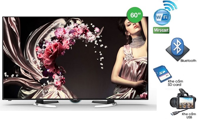Tivi LED Sharp LC-60LE960X kết nối Internet