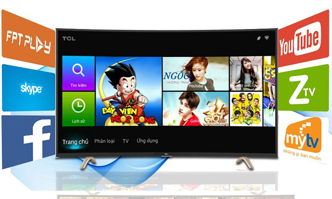 Tivi thông minh TCL L48P1-CF ứng dụng phong phú