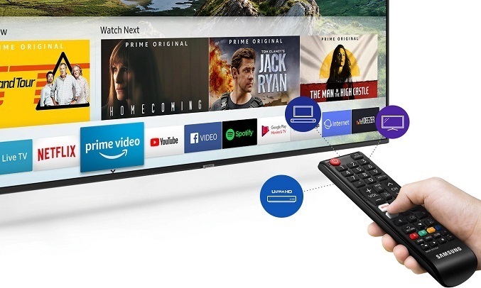Smart Tivi Samsung 4K 70 inch UA70RU7200KXXV one remote đa nhiệm