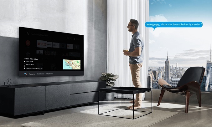 Android Tivi TCL 4K 50 inch 50P725 -Điều khiển bằng giọng nói