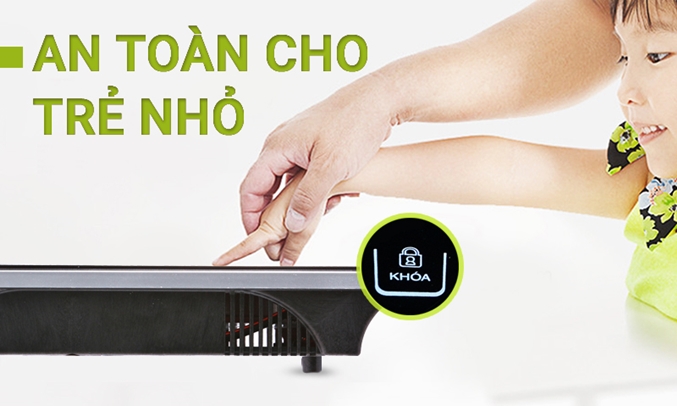 Bếp hồng ngoại Sunhouse SHD6005 chức năng khóa trẻ em