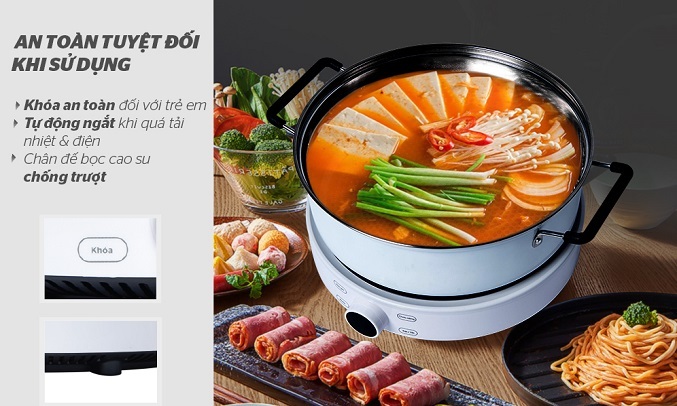 Bếp điện từ Sunhouse MAMA SHD6872 - An toàn khi sử dụng