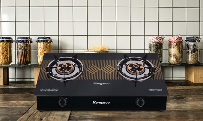 Bếp gas dương Kangaroo KG 515 có kiểu dáng sang trọng