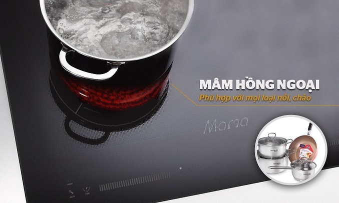 Bếp điện từ hồng ngoại Sunhouse Mama MMB9200MIX - Phù hợp với mọi loại nồi chảo