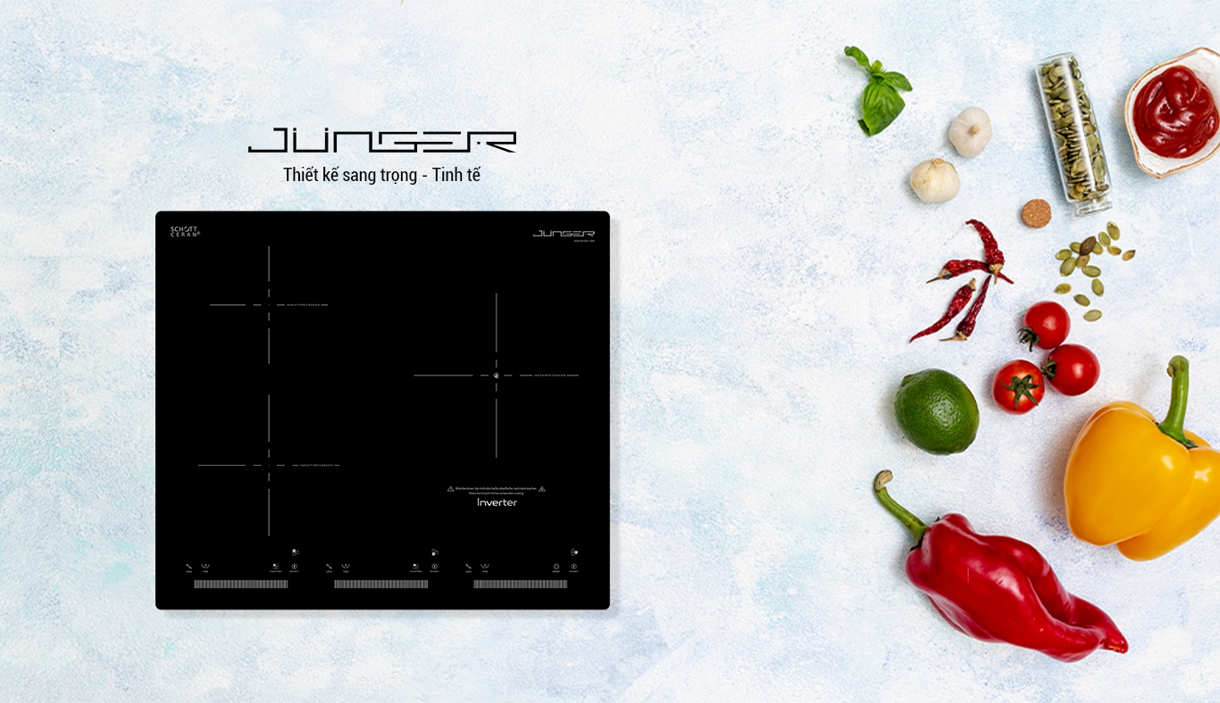 Bếp điện từ hồng ngoại Junger CEJ-300-IIF - Thiết kế âm sang trọng, tinh tế