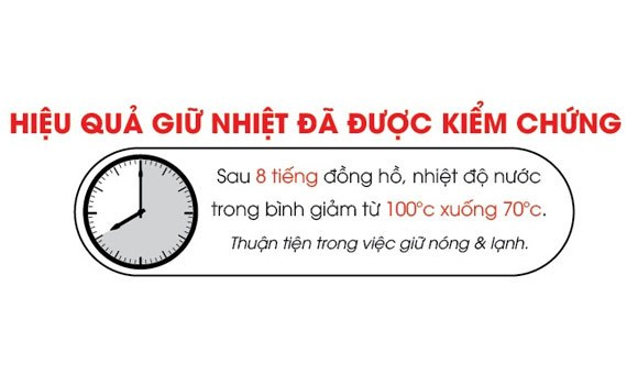 Bình đựng thức ăn lưỡng tính Elmich 1L giữ ấm và lạnh tuyệt vời